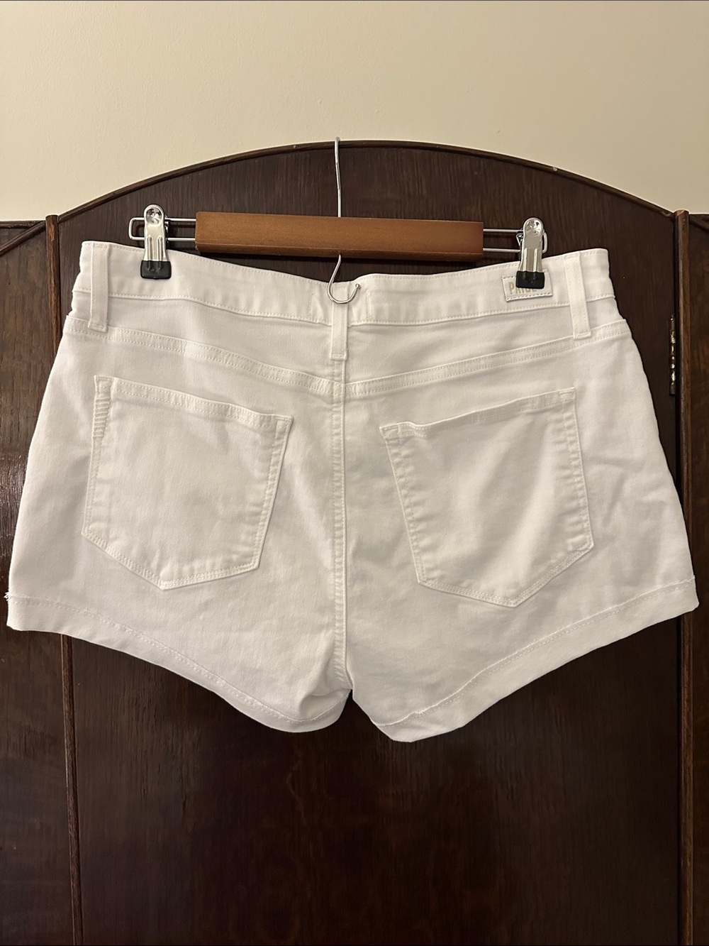 PAIGE White High-Rise Denim Cutoff Shorts - Picture 4 of 4